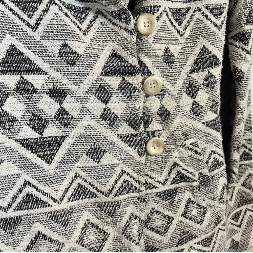 Lucky Brand Tribal Pattern Button Front Blazer Jacket Size M - Picture 12 of 13